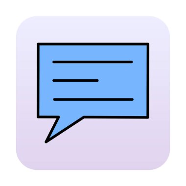 konuşma balonu mesaj simgesi vektör çizim tasarım