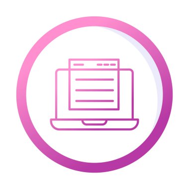 Basit web sitesi arayüzü simgesi, vektör illüstrasyonu