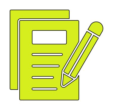 Simge vektör illüstrasyonu yazan Notlar