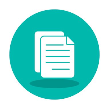 belge düz simgesi, vektör illüstrasyonu 