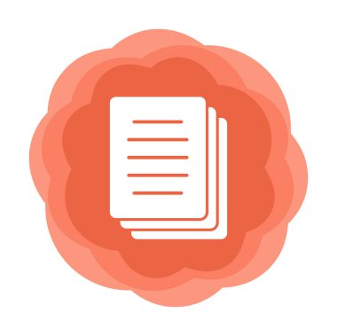 belge simgesi, vektör illüstrasyonu basit tasarım