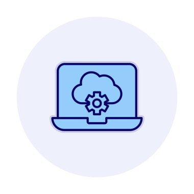 Bulut hesaplama. Bulut deposu. İnternet teknolojisi. Çevrimiçi servis. Data, bilgi güvenliği. Taslak vektör simgeleri kümesi. Veri Eşzamanlaması, Aktarım, Erişim ve diğer şeyleri içerir.