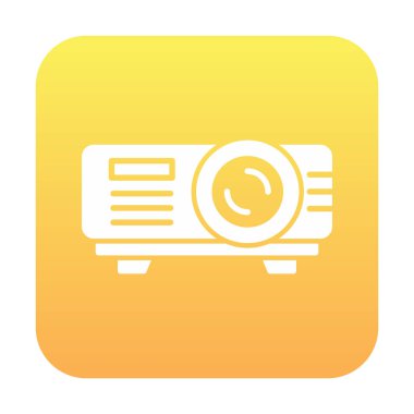 Projektör simgesi basit illüstrasyon vektörü