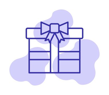 hediye kutusu simgesi, vektör illüstrasyonu basit tasarım