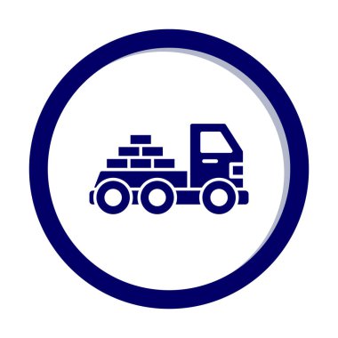 Vektör Tasarımı Teslimat Kamyonu Simgesi Biçimi