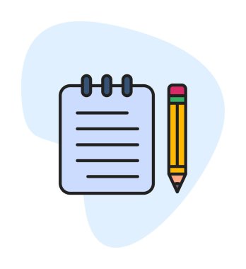 Simge vektör illüstrasyonu yazan Notlar