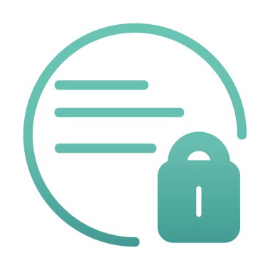 Asma kilit. Web simgesi basit illüstrasyon