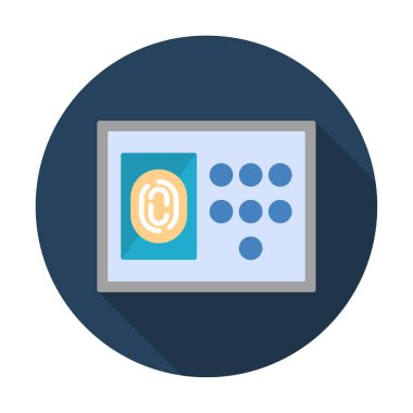 Güvenlik sistemi simgesi vektör illüstrasyonu