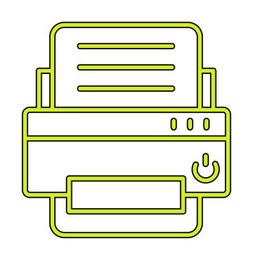 yazıcı simgesi web basit illüstrasyon