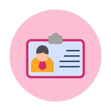 Ofis Giriş Kartı simgesinin vektör illüstrasyonu 