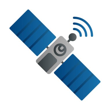 Uydu Simgesi, vektör illüstrasyonu