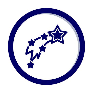 Kayan Yıldızlar simge vektör çizimi