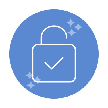 Beyaz arkaplanda asma kilit vektör çizimi