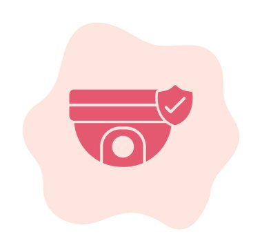 CCTV kamerası. Web simgesi basit illüstrasyon