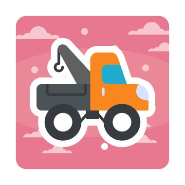 Yapı vinç simgesi, vektör illüstrasyon tasarımı