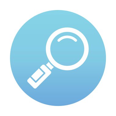 Büyüteç simgesi düz stil. Loupe renk simgesini ara. Vektör illüstrasyonu 