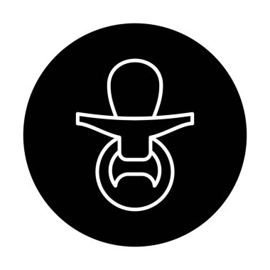 Emzik simgesi web basit illüstrasyon