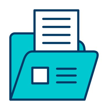 klasör web simgesi, vektör çizim 