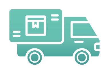 Vektör Tasarımı Teslimat Kamyonu Simgesi Biçimi