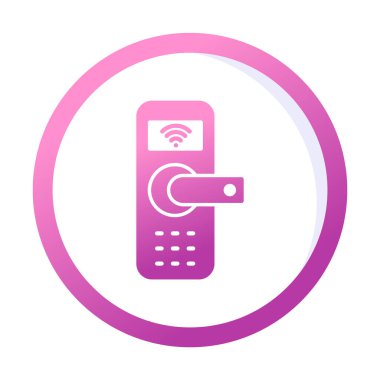 Akıllı Kapı simgesi vektör çizimi