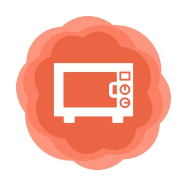 mikrodalga simgesi, vektör illüstrasyonu basit tasarım