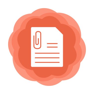 CV belgesi. Web simgesi basit illüstrasyon