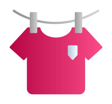 Çamaşır, tişört ikonu, vektör illüstrasyonu