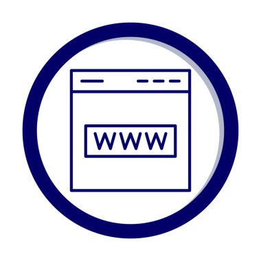Basit web sitesi arayüzü simgesi, vektör illüstrasyonu