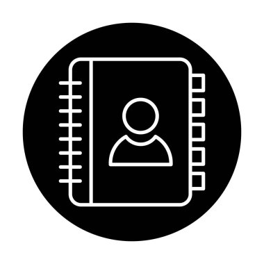 Kişi Kitabı simgesi, vektör illüstrasyonu