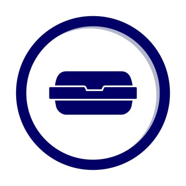 yiyecek kabı ikonu vektör illüstrasyonu