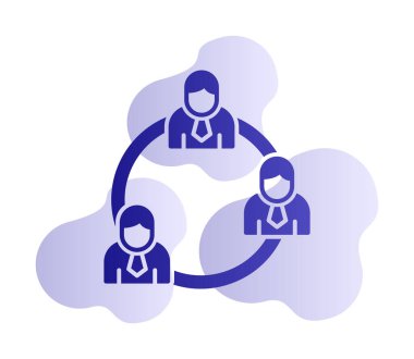 Takım iş web simgesi, vektör çizim