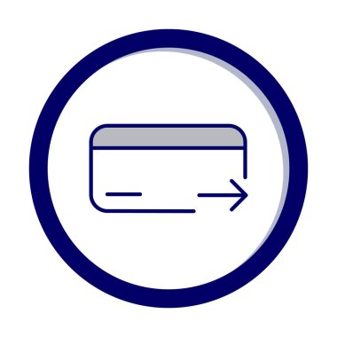 Kredi kartı ikonu vektör illüstrasyonu