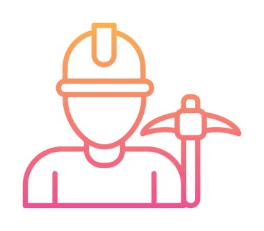 Madenci simgesi vektör illüstrasyonu