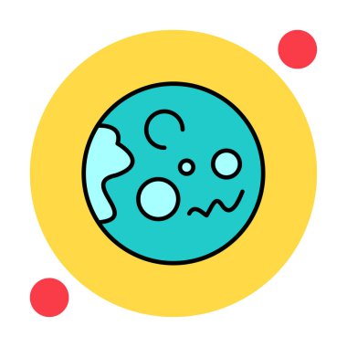 Gezegenler simgesi, vektör illüstrasyonu