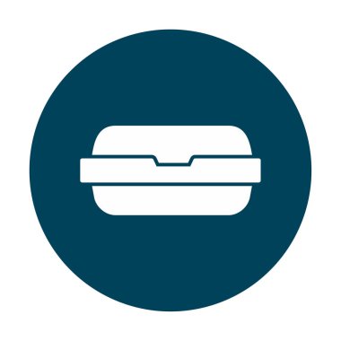 yiyecek kabı ikonu vektör illüstrasyonu