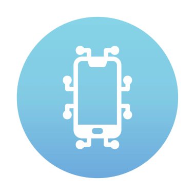 akıllı telefon simgesi, vektör illüstrasyonu basit tasarım