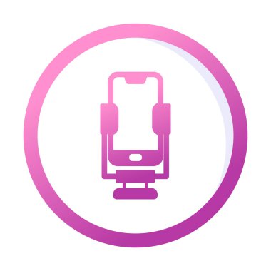 Vektör Smartphone Stand simgesi, basit vektör illüstrasyonu 