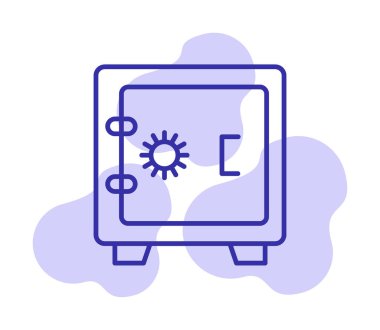 Güvenli simge, loker işareti, vektör illüstrasyonu