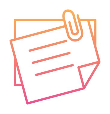 Yapışkan Notlar simge vektör çizimi