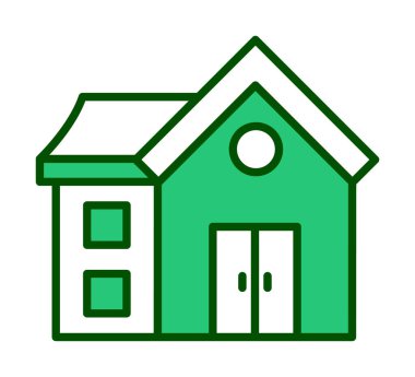 ev vektörü düz renk simgesi