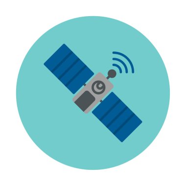 Uydu Simgesi, vektör illüstrasyonu