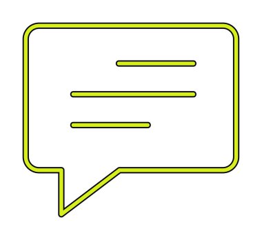 Basit sohbet simgesi, konuşma balonu, vektör illüstrasyonu