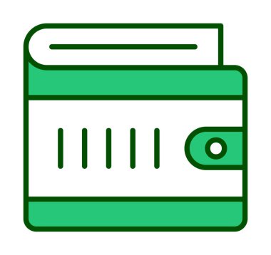 cüzdan vektör simgesi basit illüstrasyon