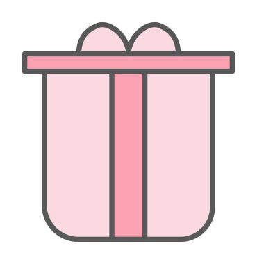 hediye kutusu simgesi, vektör illüstrasyonu basit tasarım