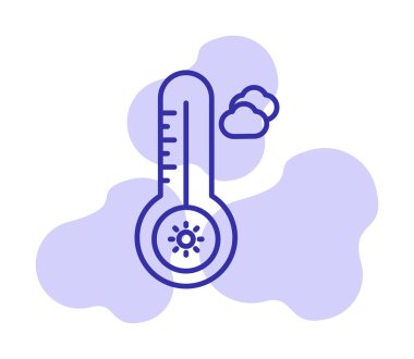 Sıcak Sıcaklık simgesine sahip termometre 