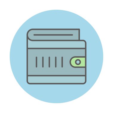 cüzdan vektör simgesi basit illüstrasyon