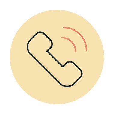 telefon arama simgesi, vektör illüstrasyonu basit tasarım