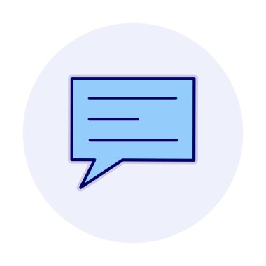 konuşma balonu mesaj simgesi vektör çizim tasarım