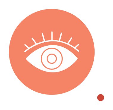 Göz simgesi. düz vektör illüstrasyonu