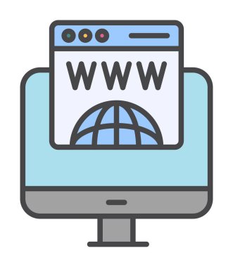 Alan Adı Kayıt Web simgesi vektör illüstrasyonu